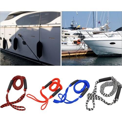 Kayaks Bungee Dock Lines Marine Bungee Cord Docking Line 4ft Mooring Rope Stretches to 5ft for Boat PWC Pontoon Anchors Tie Down