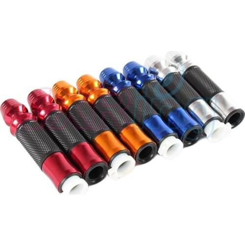 LMoDri Universal Motorcycle Hand Grips 7/8" 22mm Handle Bar End Aluminum Rubber Good Quality Handlebar Grip 5 Color Choice
