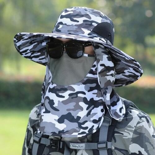 Men Fishing Hat Outdoor Fishing Cap Uv Protection Adjustable Breathable Sunshade Solid Casual Thermal Fishing Hat