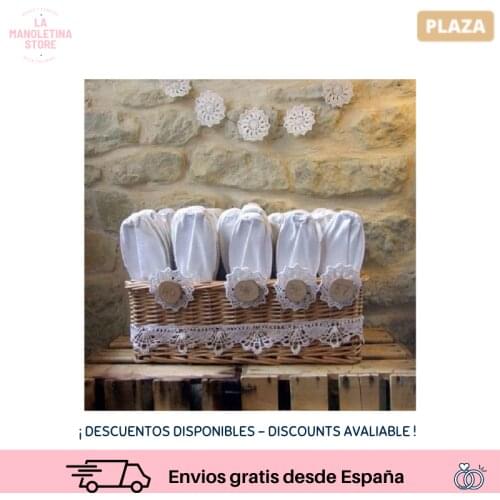 Pack 36 white womens espadrilles for weddings