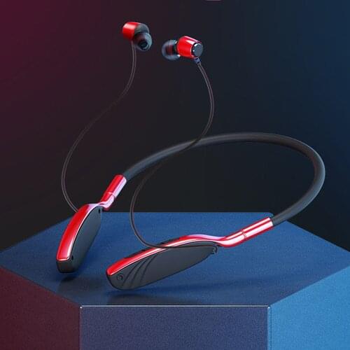 SEGOSEBY New TWS ST-K168 Wireless Neck-Mounted Headphone Sport Game Noise Reduction Waterproof Earplugs With Mic Support TF Card