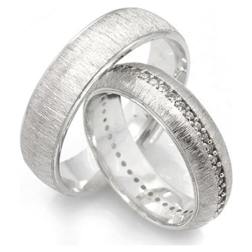 Couple Wedding Ring Sterling Silver 925 Woman And Man Luxury Jewelry Bands Fashion Engagement Anniversary Ancient Greek Model