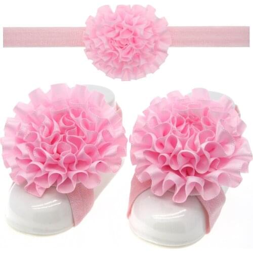 1 Set MAYA STEPAN Headdress Foot Flower Hair Head Band with Wholesale 13 colors Baby Newborn Headband Headwear Headwrap
