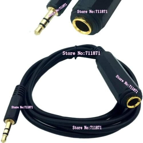 Gold plated 3.5 6.35 Audio cable line 3.5 male to 6.35 Female Audio line cable 1/8 Male 1/4 Female 3.5mm to 6.35mm Cable wire