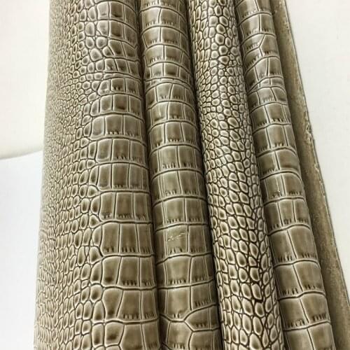 Retro Crocodile Embossed Self-Adhesive PU Artificial Leather Furniture Fabric For Sofa seat Luggage Handbags