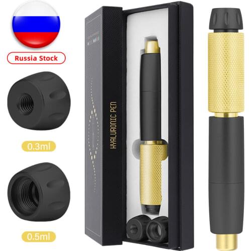 New Hyaluron Pen with 3 Level Adjust Pressure Hyaluronic Acid Pen for Anti Wrinkle Lip Lifting with 0.3ml&0.5ml Nozzle Adapter