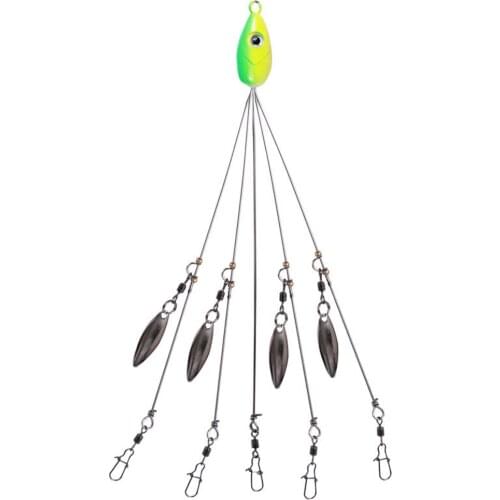 Fishing lure 18g Alabama Rig Head Swimming Bait Fishing Tackle Umbrella Rig 5 Arms Bass Fish Group Lure Extend