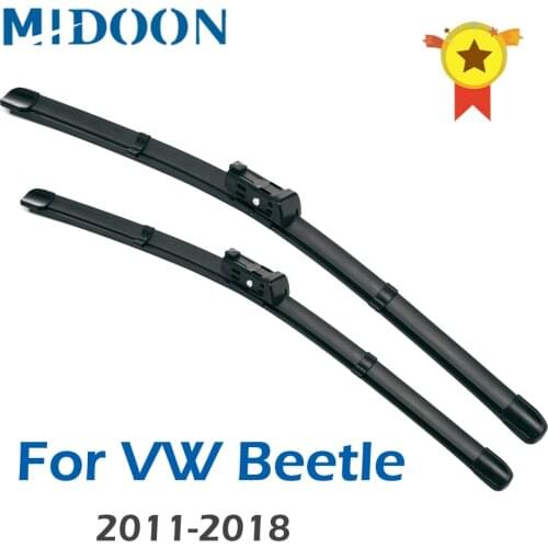 MIDOON Fit For VW Beetle 21" 21"Slim Push Button 2011 2012 2013 2014 2015 2016 2017 2018 Front Windshield Wiper Blades