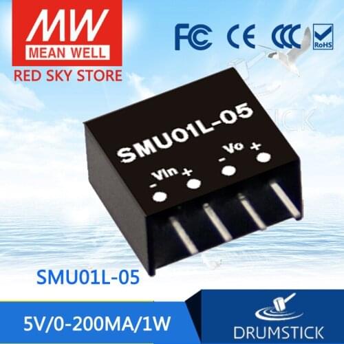 Steady MEAN WELL SMU01 1W meanwell 5V0.2A 9V0.11A 12V0.084A 15V0.067A DC-DC Unregulated Single Output Converter