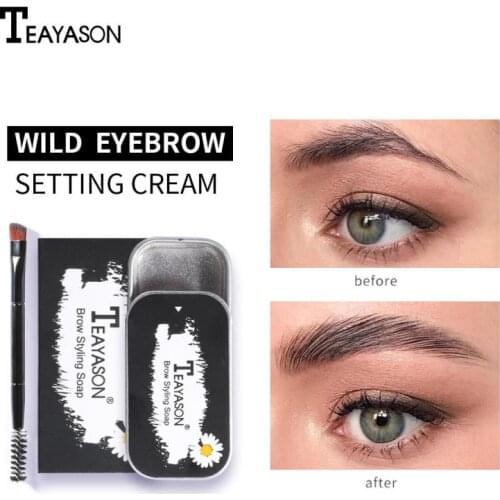 TEAYASON Wild Eyebrow Styling Soap Brow Cream Colorless Lasting Makeup Natural Eyebrow Styling Cream Make Up Cosmetic TSLM1