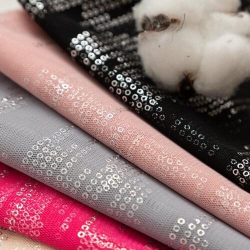 Tulle Sewing Fabric Dress Mesh Lace Glitter Fabric For Girls‘s Clothing In Summer Christmas Decoration TJ0555