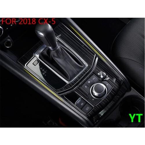 Auto gear panel trim inner moulding for mazda cx-5 cx 5 2017 2018 , car interior accessories