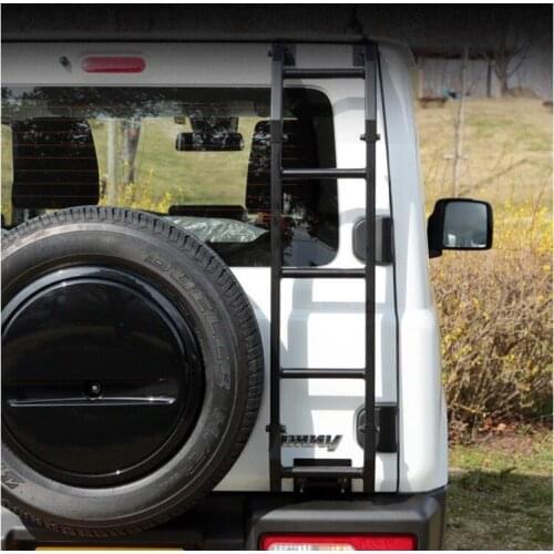 High Quality Aluminium alloy Rear Tail Ladder Ttunk Door Stand Cat Ladder For Suzuki Jimny JB64 JB74 2019 2020 2021 2022