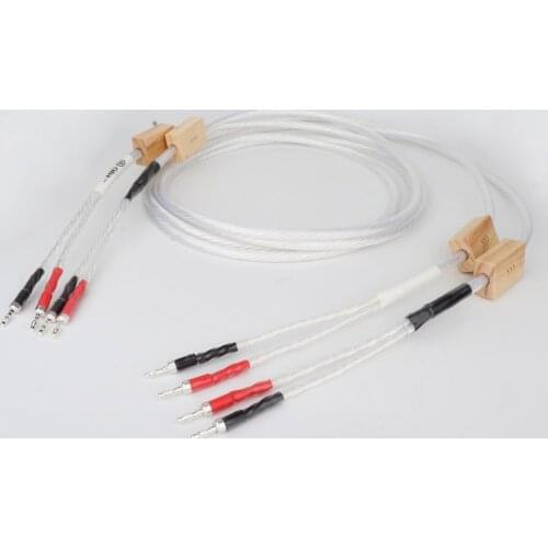 High Quality Odin Speaker cable Biwire speaker cable banana terminal silver plated hifi speaker 100% brand new