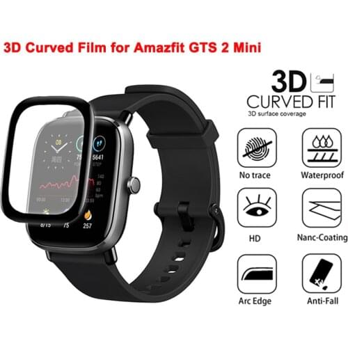 Soft Fiber Glass Protective Film for Amazfit GTS 2 Mini Watch Full Screen Protector for Xiaomi Huami Amazfit GTS 2 Mini Film