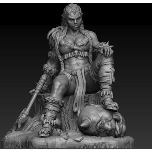 1/24 Game Theme Orc Queen Resin Character Model R255