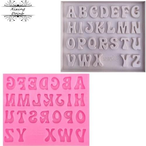 1Pcs Capital letter shape silicone soft candy mold cake decorating tool Candy Chocolate Mold