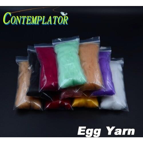 10colors Assorted Fly Tying Egg Yarn For Sculpted Patterns Premium Soft Stretchy Fibers Minnow Fish Lures Glow Bug Slamon Trout