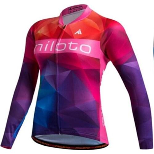 Miloto 2019 pro team Women Long Sleeve Cycling Jersey Cycling Clothing Spring MTB Autumn Mountain Bike Clothes Top