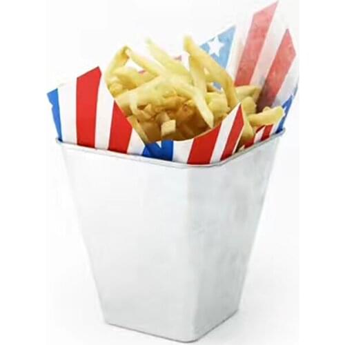 304 Strong Stainless Steel American Restaurant Dining Room Kitchen Bar French Fries Ice Food Bucket Square Barrels 1 Pcs