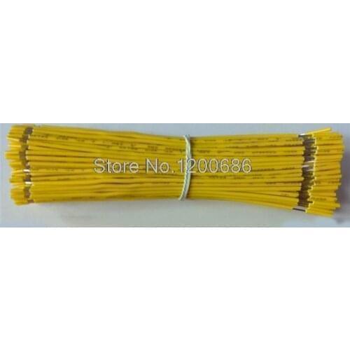 40CM 5 mm half strip off UL 1007 20AWG YELLOW 20piece/lot super flexible 20 AWG PVC insulated Wire Electric cable, LED cable