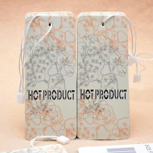 500 pcs/lot custom tag label personalized tags foil paper customized clothing hang tag store price tag