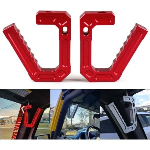 Aluminum Front Grab Handles Grip Bar For Jeep JK Wrangler 2007-2018 Sport Sahara Rubicon 2/4 Door (1Pair)