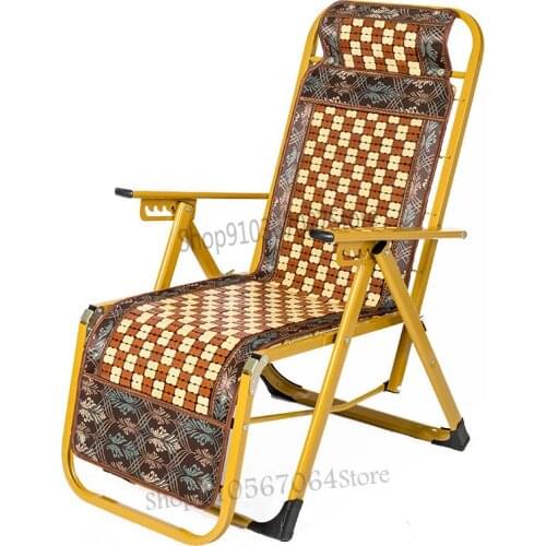Bamboo Chair Folding Chair Lunch Break Lunch Bed Back Up Chair Lazy Sofa Beach Home Leisure Balcony Portable