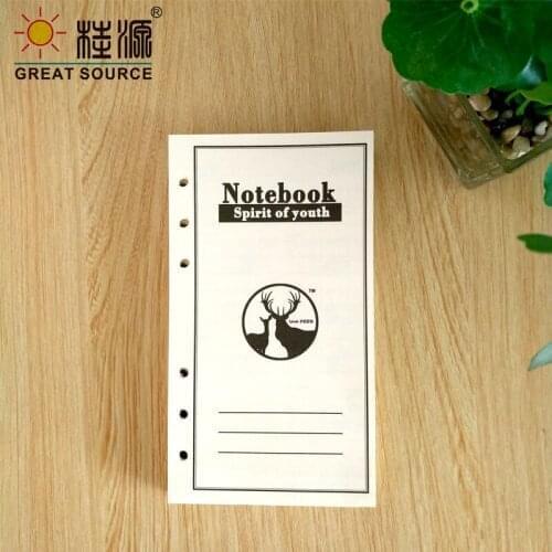 Filofax A6 Loose Leaf Notebook 6 Ring Binder Refill Paper Journal Refiller Kraft Notebook Paper Dotted Bullet Journal(12PCS)