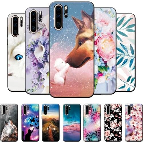 For Huawei P30 Cases Flower Cool Fashion Pattern For Huawei P30 6.1 inch For Huawei P30 Pro Case Bumper Soft TPU Silicone Cover
