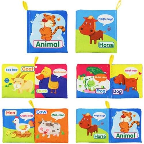 Early Childhood Education Cloth Book Baby Puzzle Cloth Enlightenment Book Book Interaction Book Parent-child Palm Baby Toy D1C8