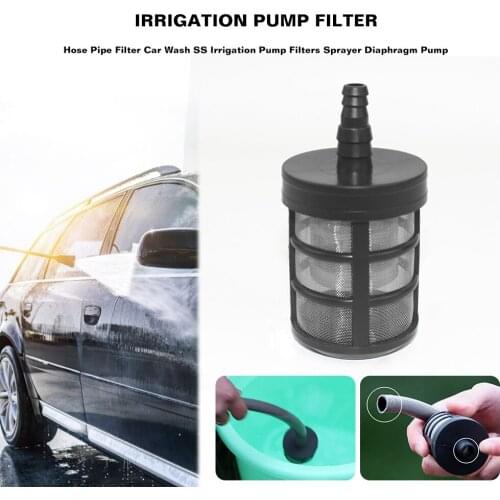 Hose Pipe Filter Car Wash SS Irrigation Pump Filters Sprayer Diaphragm Pump Absorbent Filtering Net Strainer Mesh 9-13mm