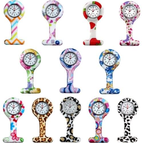 LANCARDO 2021 Beautiful Women Nurse Watches Doctor Portable Watch Brooches Silicone Clock Medical Nurses Men Quartz Watches