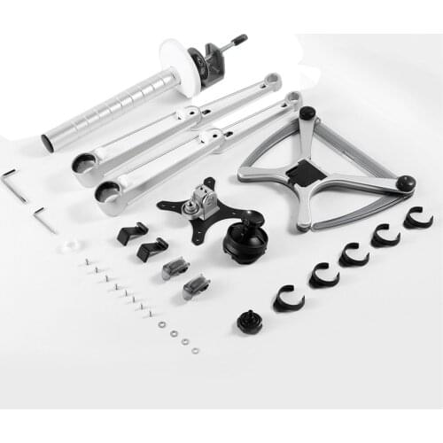 LESHP Dual Laptop Combination Bracket For Laptop Computer Monitors Aluminum Alloy Combination Desk Holder