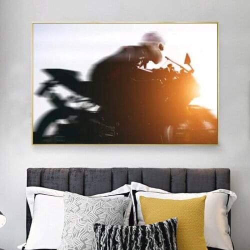 Locomotive Motorcycle Retro Decor Vintage Pictures for Home Design Black and White Canvas Paintings Wall Posters and Print