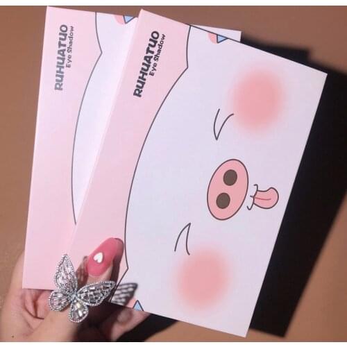 Small Pig 24 Color Eyeshadow Glitter Pearlescent Waterproof Beginner Earth Color Cheap Eyeshadow Palette Ins Super Fire