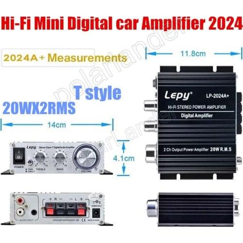 Fashion new HI-FI mini digital digital function car power amplifier small power amplifier 2ch output power amplifier 20W RMS X2