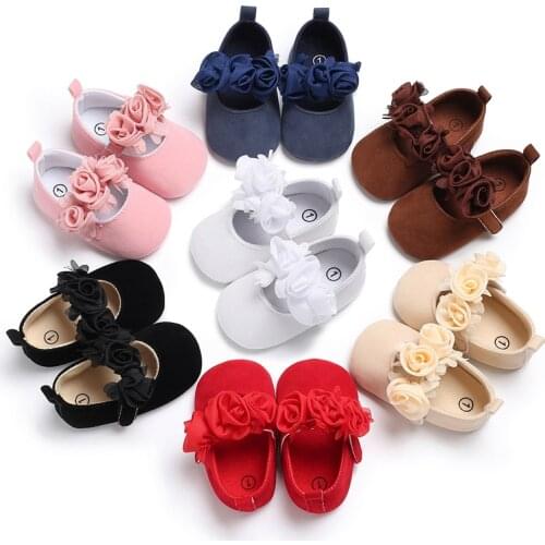 Toddler Baby Girl Soft Princess Shoes Cute Flower Shoes Infant Prewalker Newborn Baby Shoes for Girls