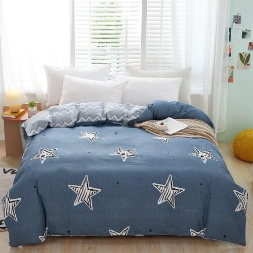 2021 New Product 1pc 100% high quality cotton active dyed duvet cover can be customized size(pillowcases need order)