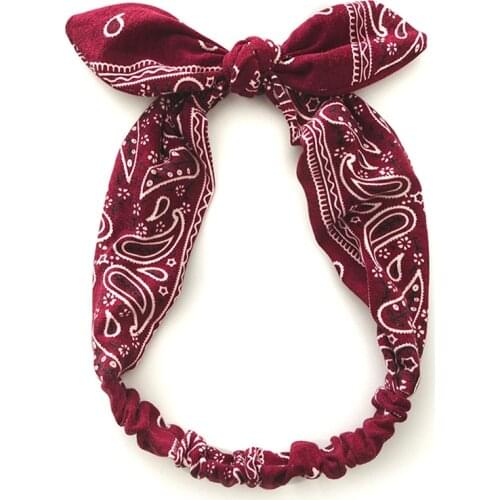 Retro Print Turban Headband Elastic Hairband Hair Accessories For Girls No Slip Stay On Knotted Head Band Hair Band for Women