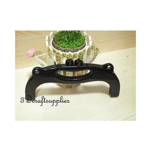 Purse frame 10 1/4 inch x 4 inch ( 26 cm x 10 cm ) black Acrylic Resin B82