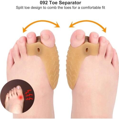 1 Pair Toe Separator Breathable High Elastic Soft Toe Separator Adjuster for Foot Care