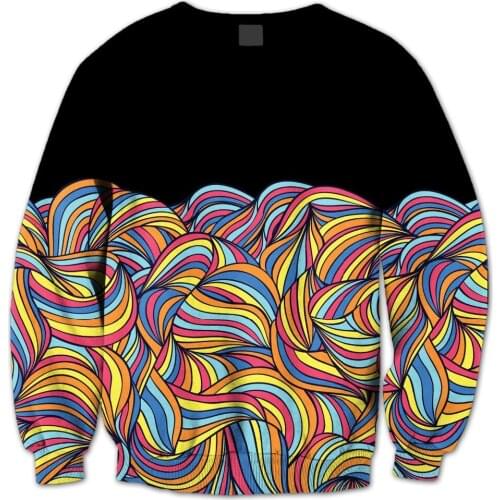 REAL American SIZE Peace Rainbow Levels 3D Sublimation Print Crew neck Sweatshirt Plus size 3XL 4XL 5XL 6XL