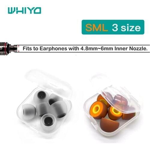 Whiyo Replacement Earbuds for Spinfit CP360/ Blon Bl-03/ Whizzer Kylin HE01/ Mangird Tea/ Sabbat E12 Ultra/ Jaybird X3 Silicone