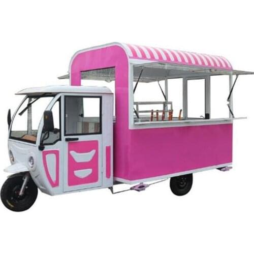 Three Wheels Electric Tricycle for Adults Vehicle Mobile Truck Fast Food Cart Tuk Tuk Hot Dog Coffee Vending Car On Street