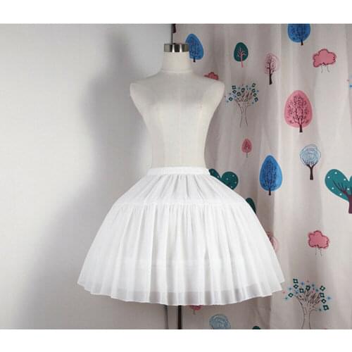Girls Petticoat Skirt Bustle Cage Lolita Underskirt Short Crinoline Hoop