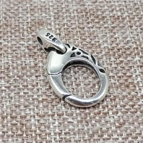 925 Sterling Silver Oval Lobster Claw Clasp for Bracelet Necklace