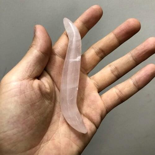 1pcs Natural Rose Pink Quartz Wand Healing,Polished Crystal Stone Massager,Mineral Rock Reiki Chakra Healing Stone Massager