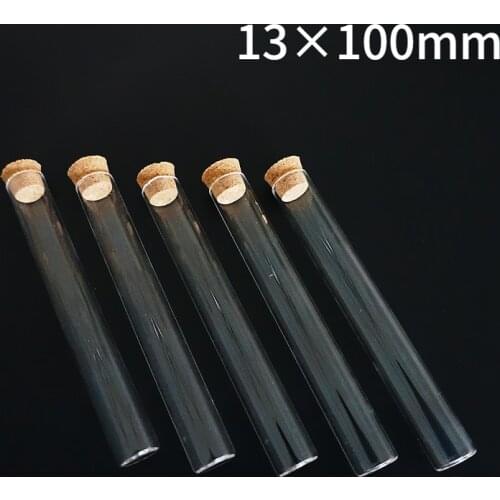 24pcs/lot 13x100mm Laboratory Clear Glass Test Tubes With Corks Caps School Lab Supplies, Wedding Favor Gift Tube