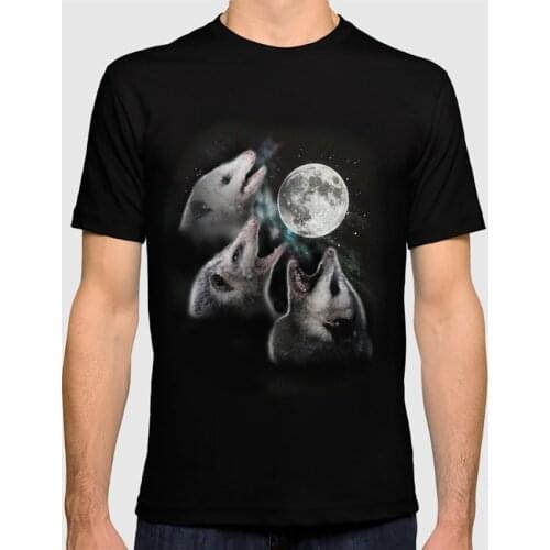3 opossum moon T shirt humor opossums moon possum triple moon hiss scream digital